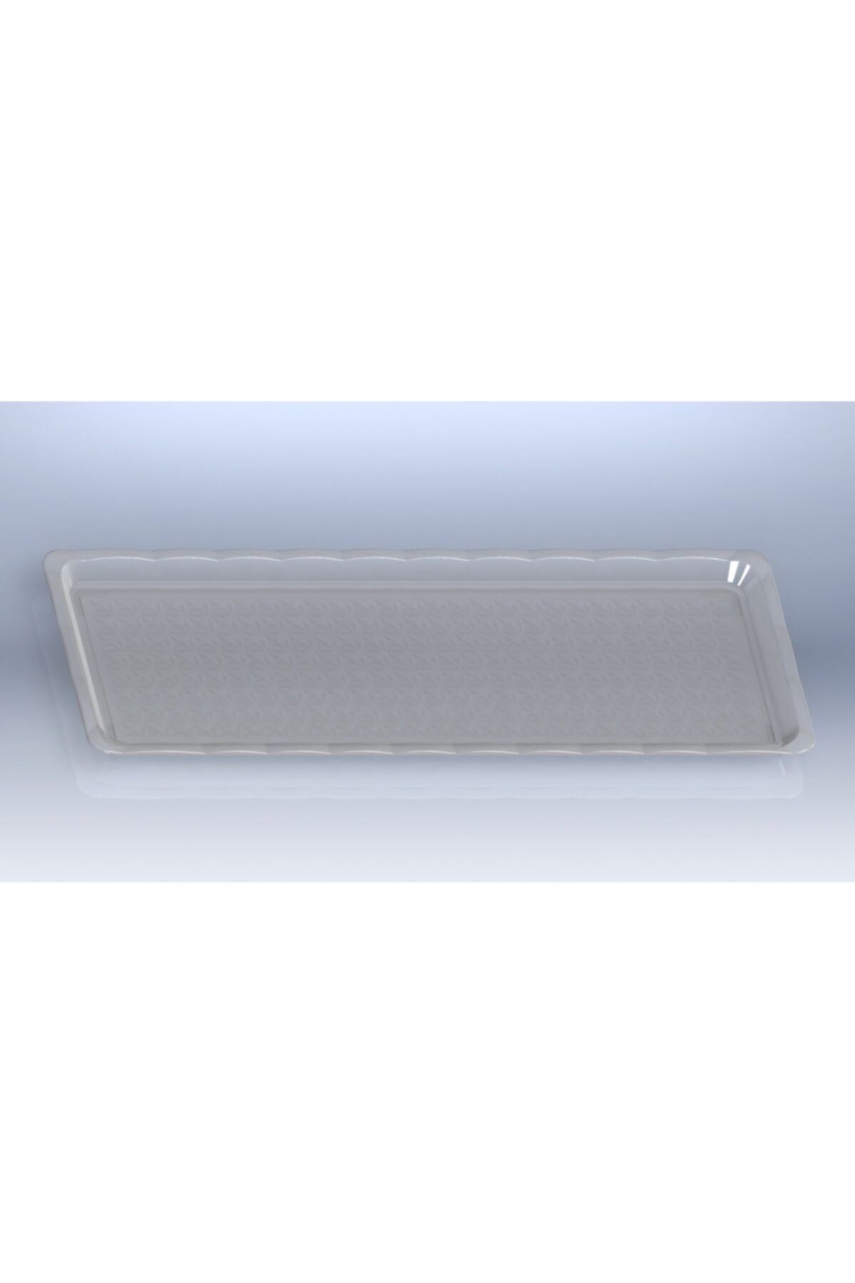 Kırılmaz Polikarbon Şeffaf Tepsi 12.5x32.5 (10'lu Paket)