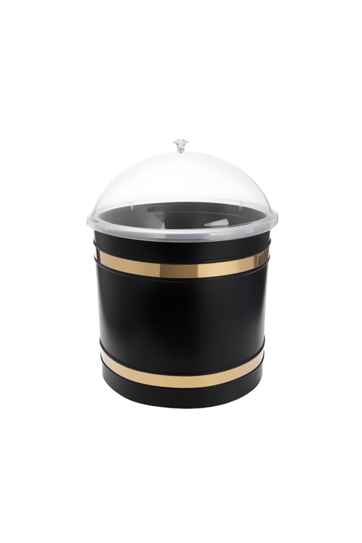 Metal Turşu Zeytin Kovası Pleksi Kapaklı Takım 35x35