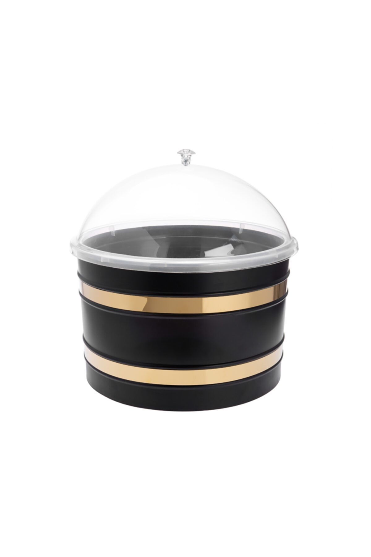 Metal Turşu Zeytin Kovası Pleksi Kapaklı Takım 35x25