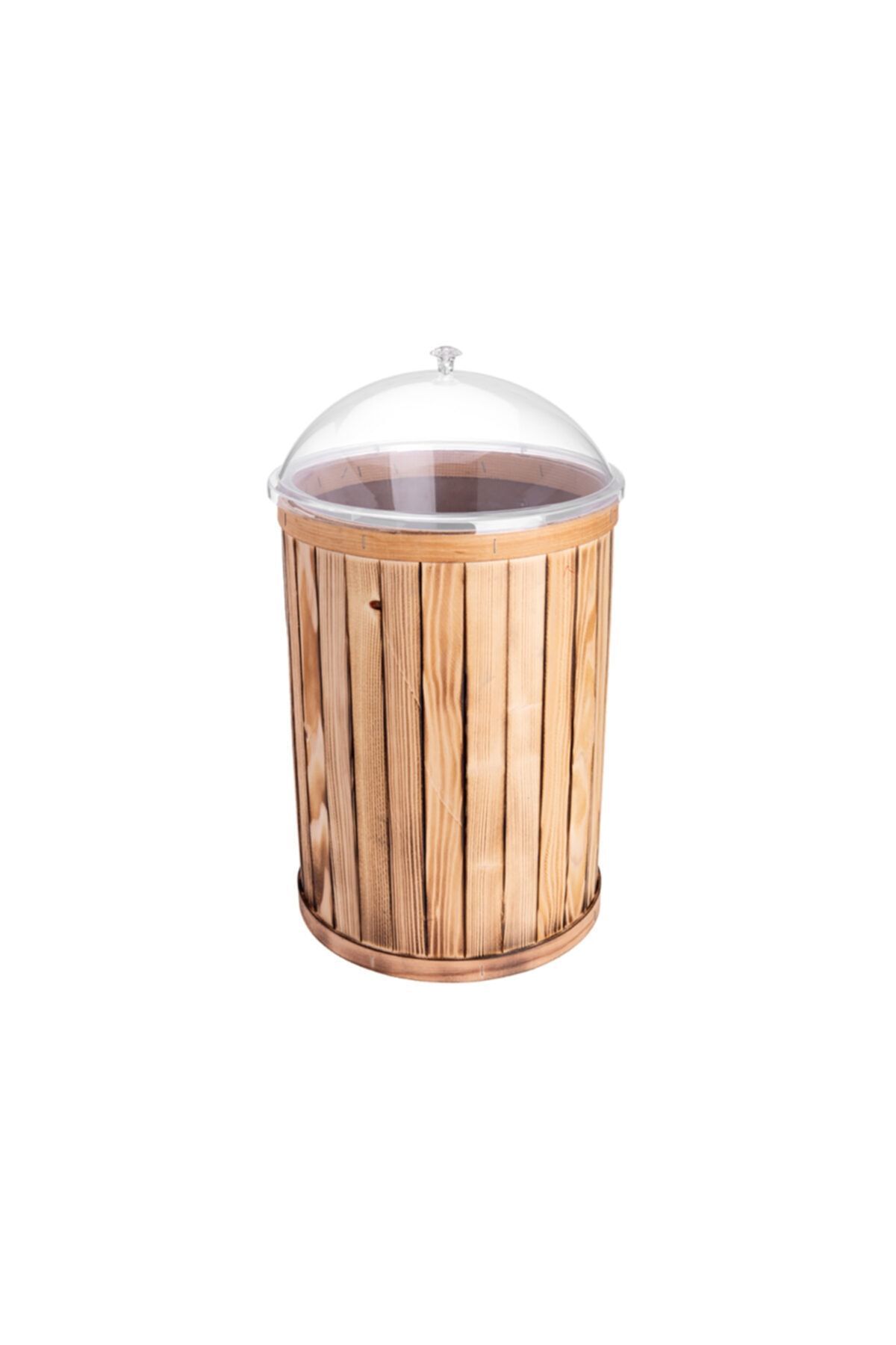 Ahşap Zeytin Fıçısı Pleksi Kapaklı Takım 35x50