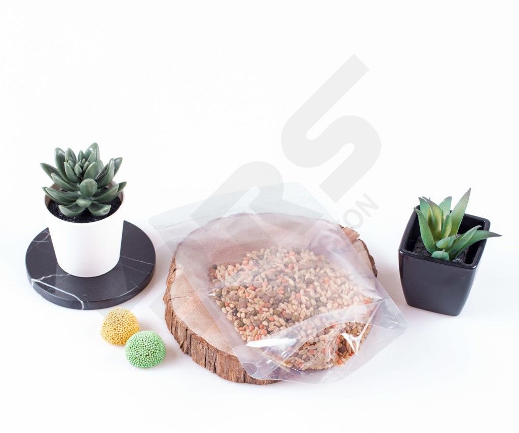 Kilitli Pencereli Şeffaf Kuruyemiş Baharat Kahve Ambalajı 18x29 500/750gr Kapasiteli