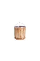 Wooden Olive Barrel Plexiglass Lid Set 30x35 (10 Pieces)