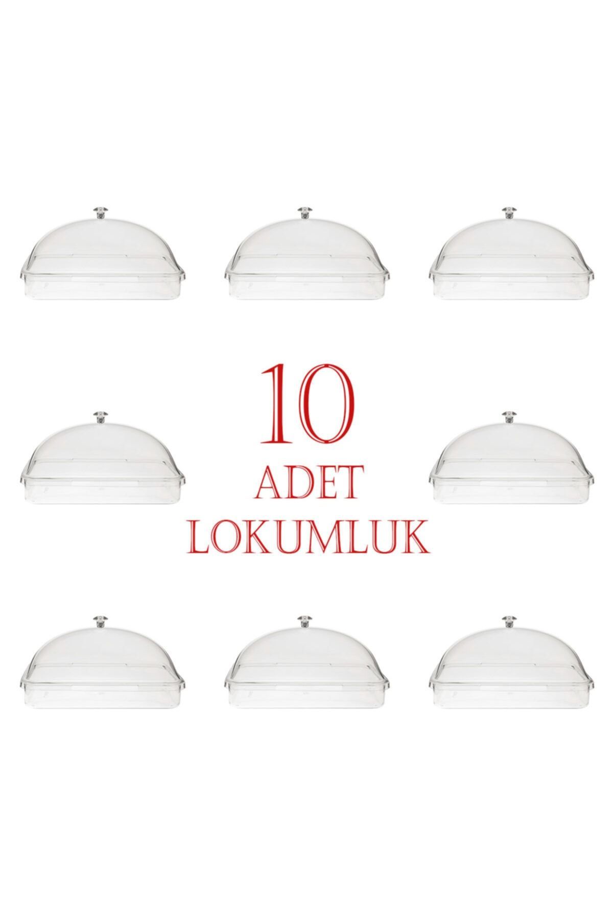 Pleksi Kapaklı Mika Lokumluk (10 Adet)