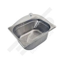 Pleksi Kapaklı Çelik Küvet Gn 1/2 (32.5 X 26.5 X 15)