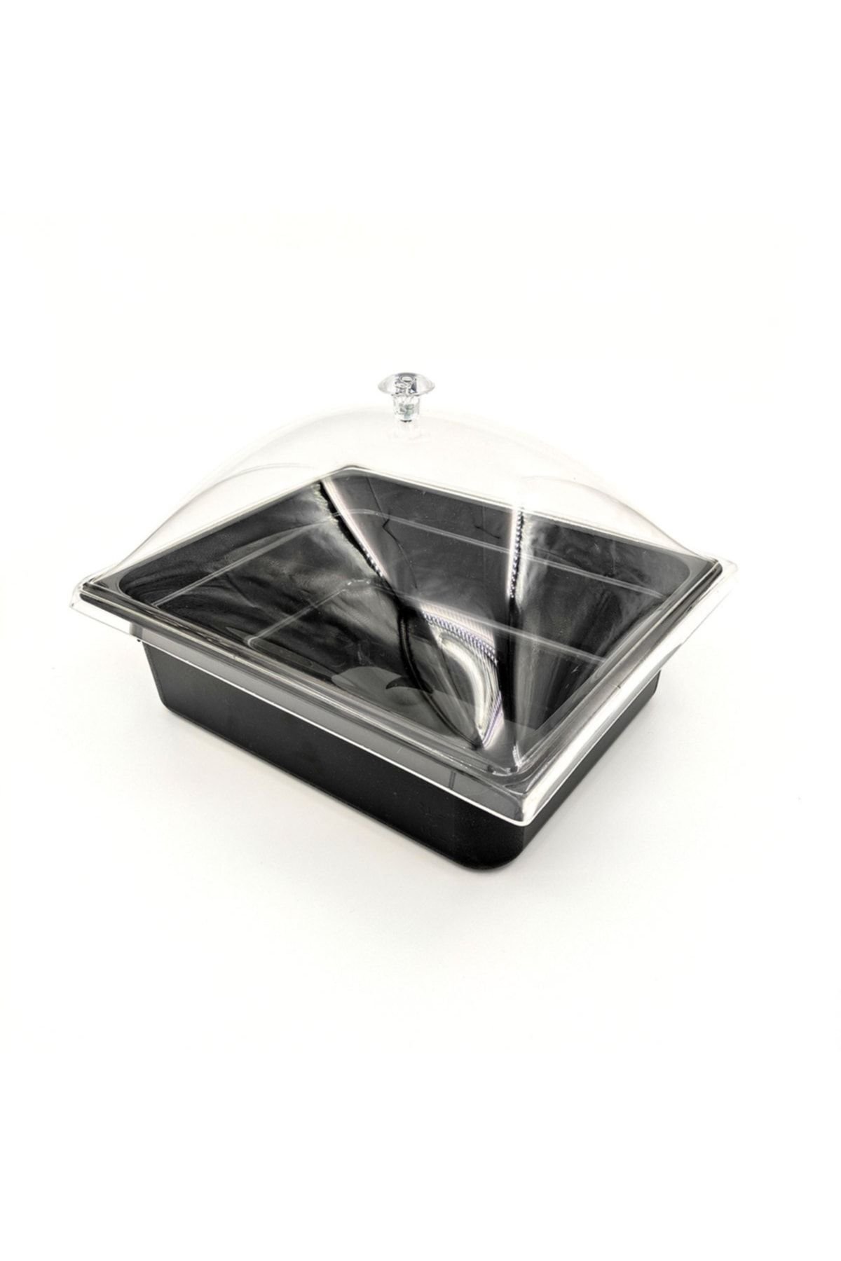 Pleksi Kapaklı Gastronomi Küveti Siyah Gn 1/2 (32.5 X 26.5 X 10)