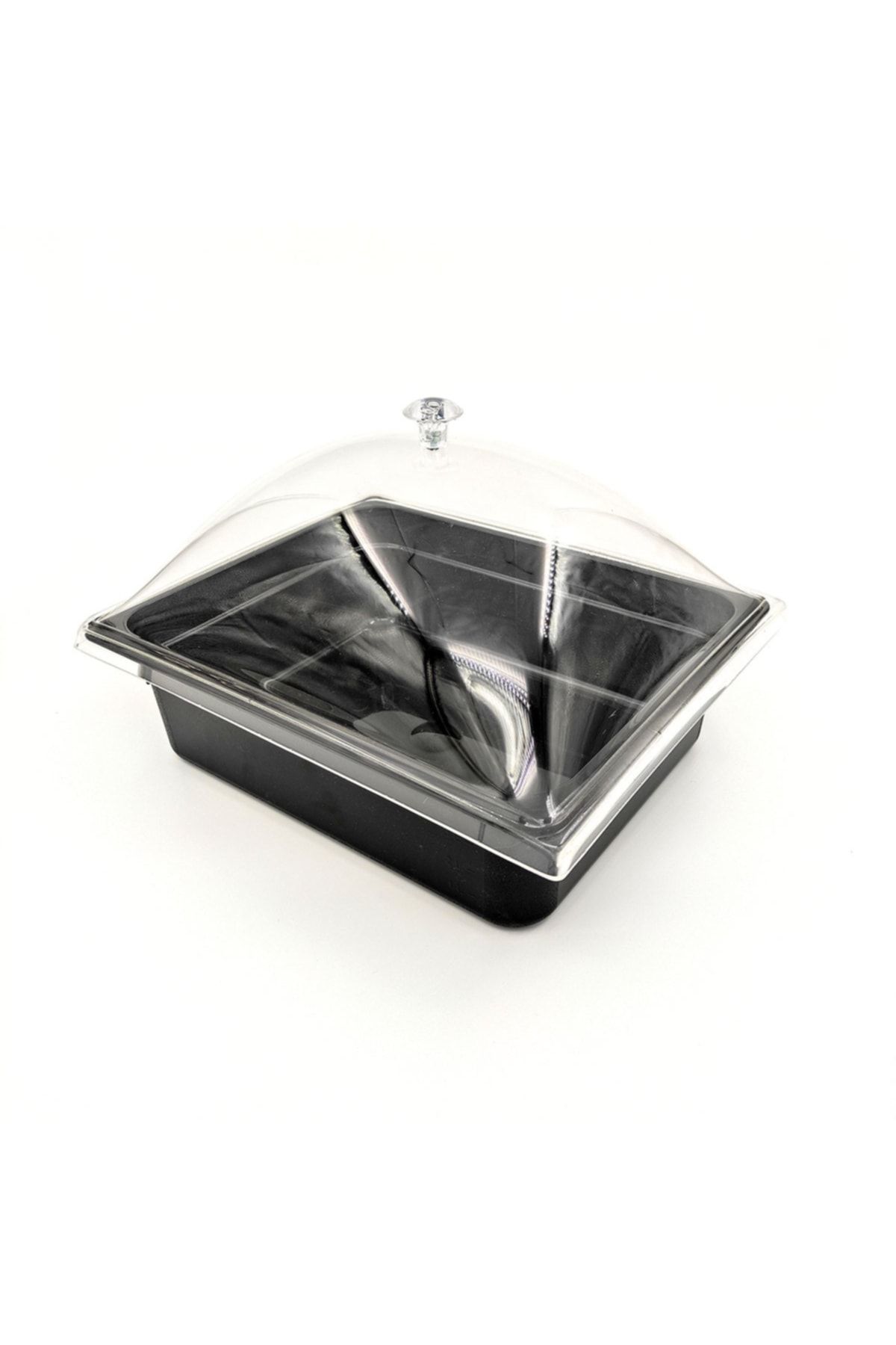 Pleksi Kapaklı Gastronomi Küveti Siyah Gn 1/2 (32.5 X 26.5 X 10)
