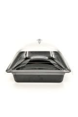 Pleksi Kapaklı Gastronomi Küveti Siyah Gn 1/2 (32.5 X 26.5 X 10)