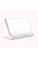 sommeow L Type A5 Paper Size Horizontal Plexiglass Leaflet Holder 10 Pieces