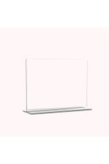 A4 T Type Horizontal Plexiglass Leaflet Holder (Pack of 10)