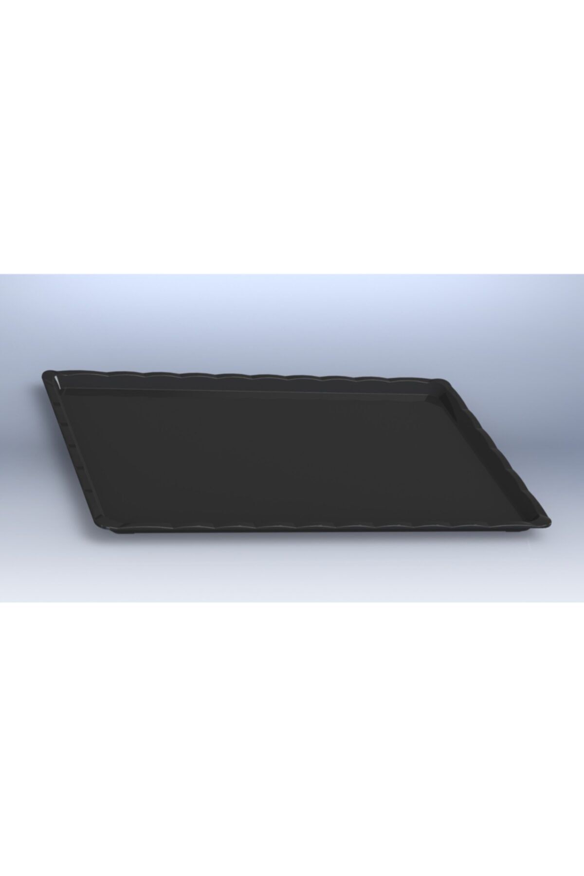 Kırılmaz Polikarbon Siyah Tepsi 27.5x42.5 (10'lu Paket)