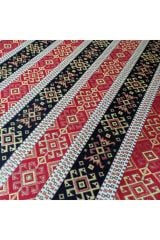 Kilim Desenli Simli Döşemelik Kumaş