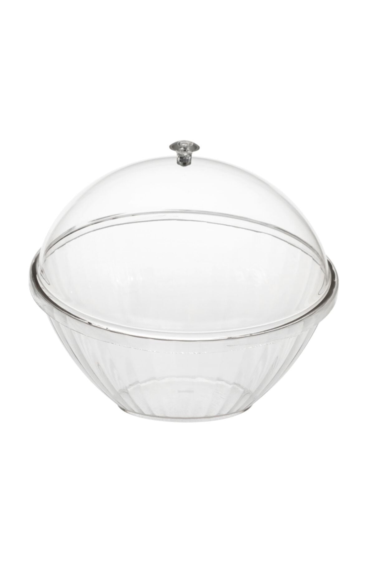 Pleksi Kapaklı Eğimli Yuvarlak Teşhir Kasesi