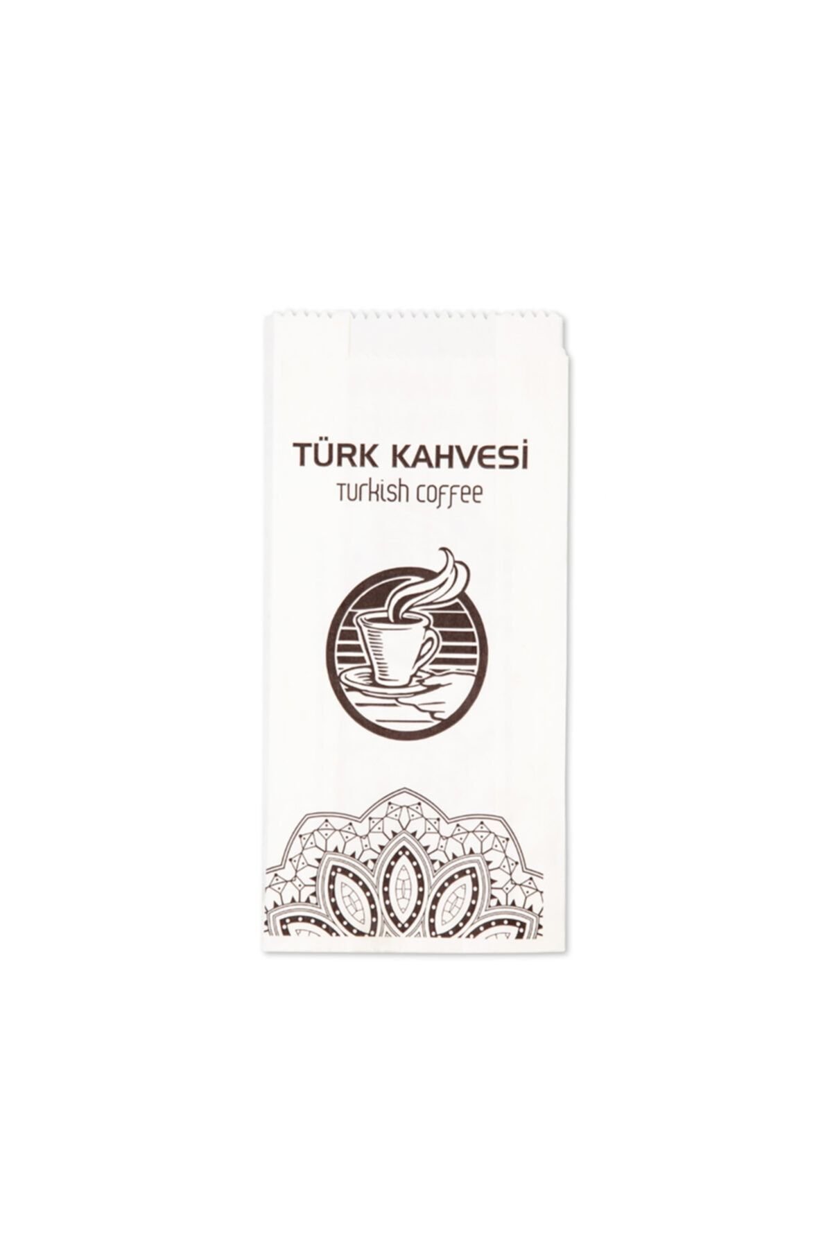 Türk Kahvesi Ambalajı Beyaz 250 Gr. (1 Kg Paket)