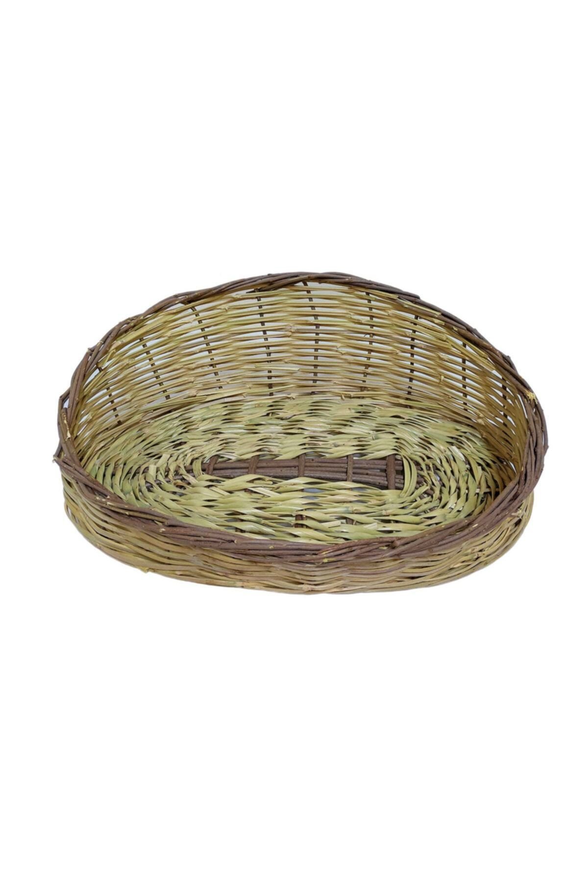 Eğimli Oval Hasır Teşhir Sepeti 45x60 Cm