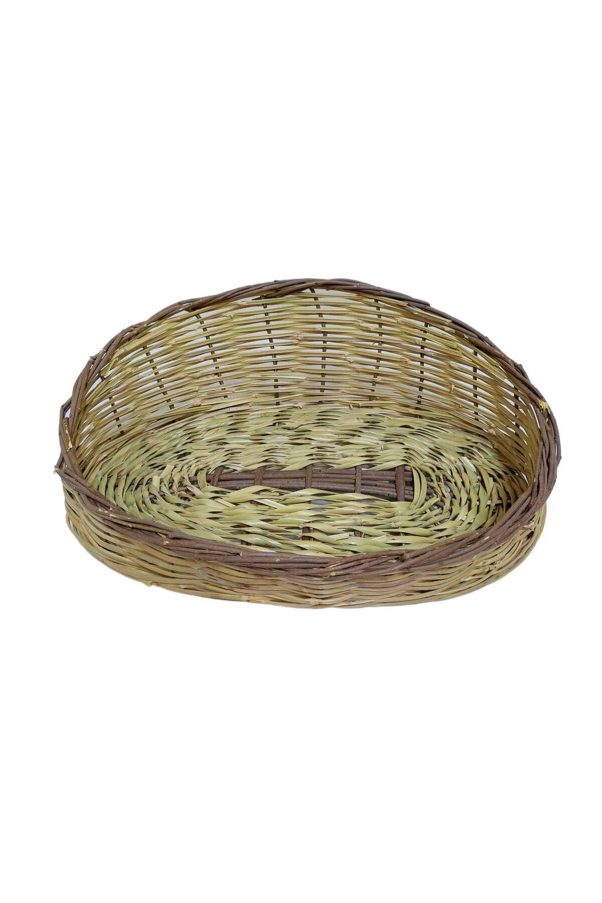 Eğimli Oval Hasır Teşhir Sepeti 45x60 Cm