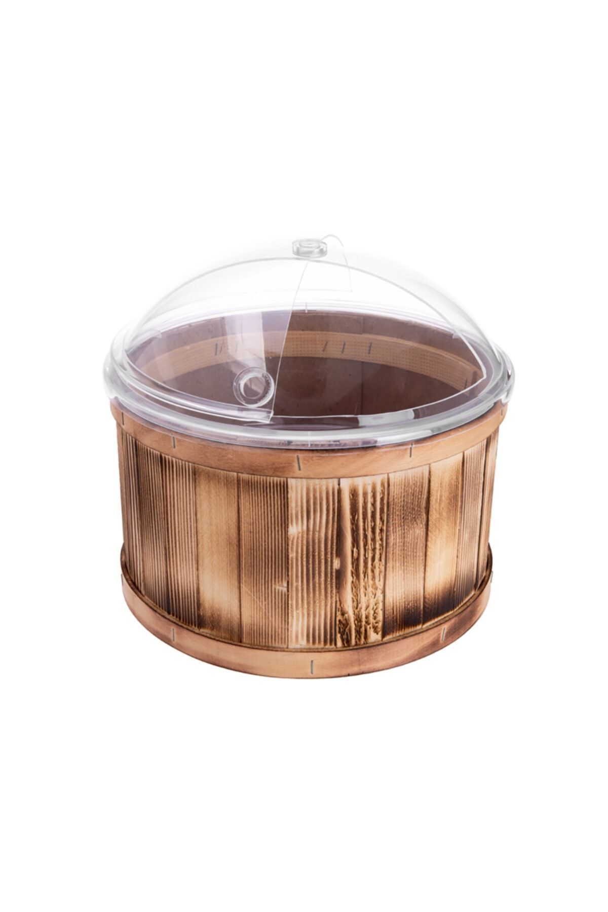 Ahşap Salça Turşu Zeytin Kovası Döner Kapaklı Takım 35x20