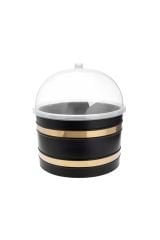 Metal Turşu Zeytin Kovası Mika Kapaklı Takım 35x25