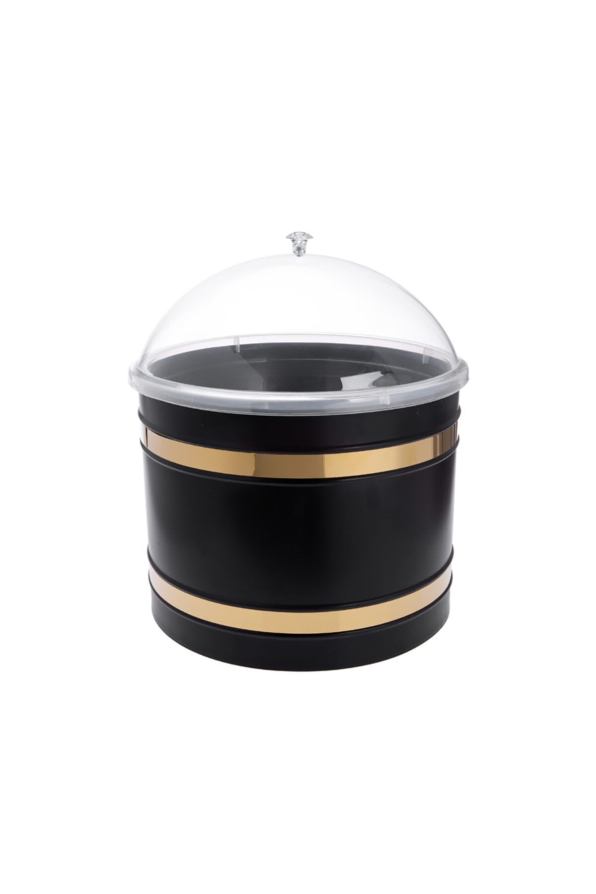 Metal Turşu Zeytin Kovası Pleksi Kapaklı Takım 35x30