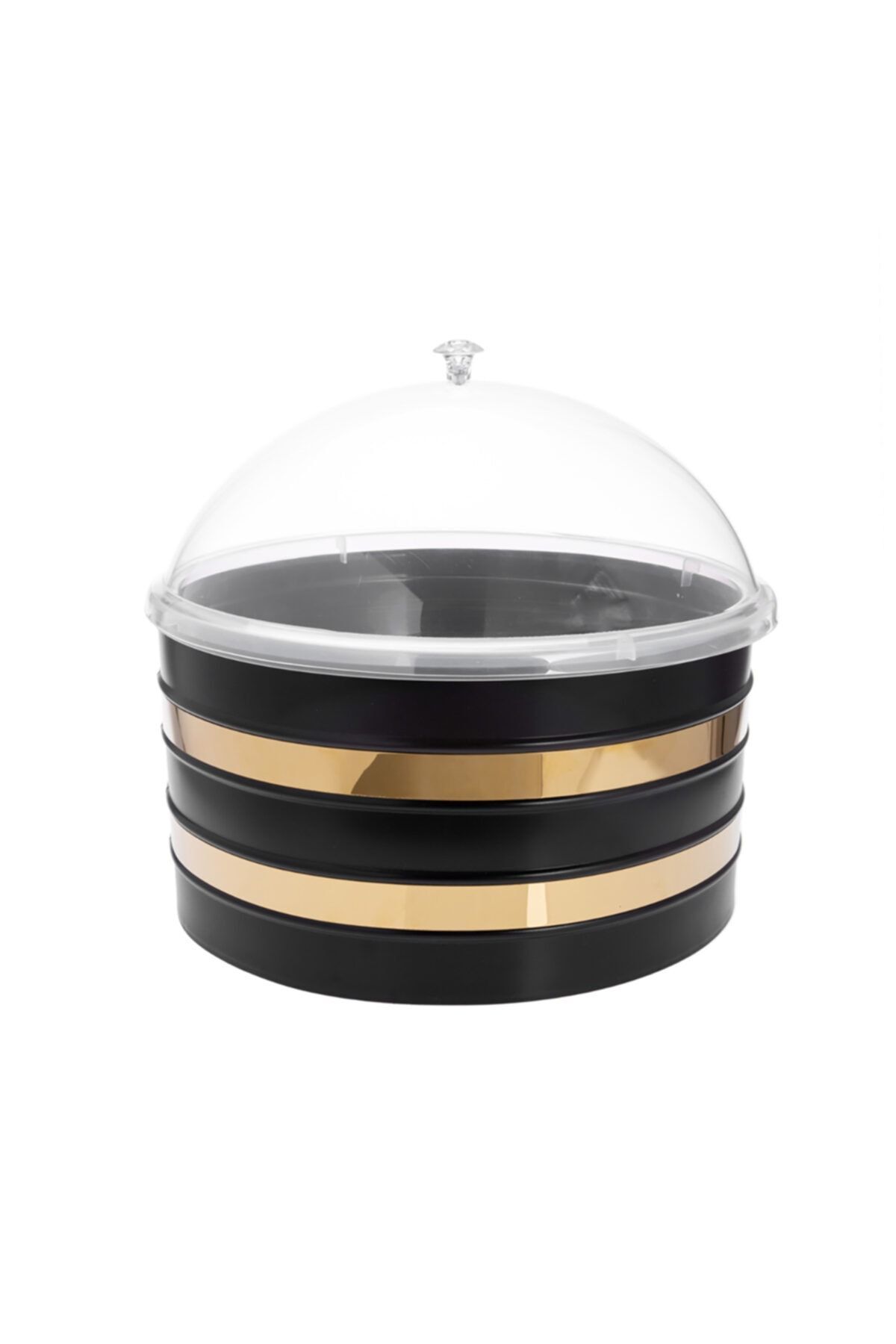 Metal Turşu Zeytin Kovası Pleksi Kapaklı Takım 35x20
