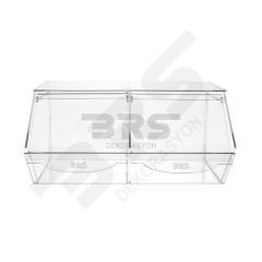 Sliding Transparent Plexiglass Display Box 40x28H20cm
