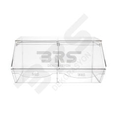 Sürgülü Şeffaf Pleksi Teşhir Kutusu 40x28H20cm