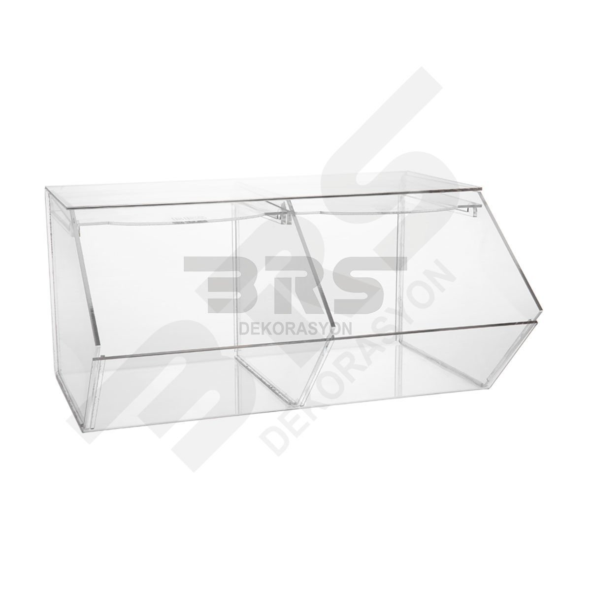 Sürgülü Şeffaf Pleksi Teşhir Kutusu 40x28H20cm