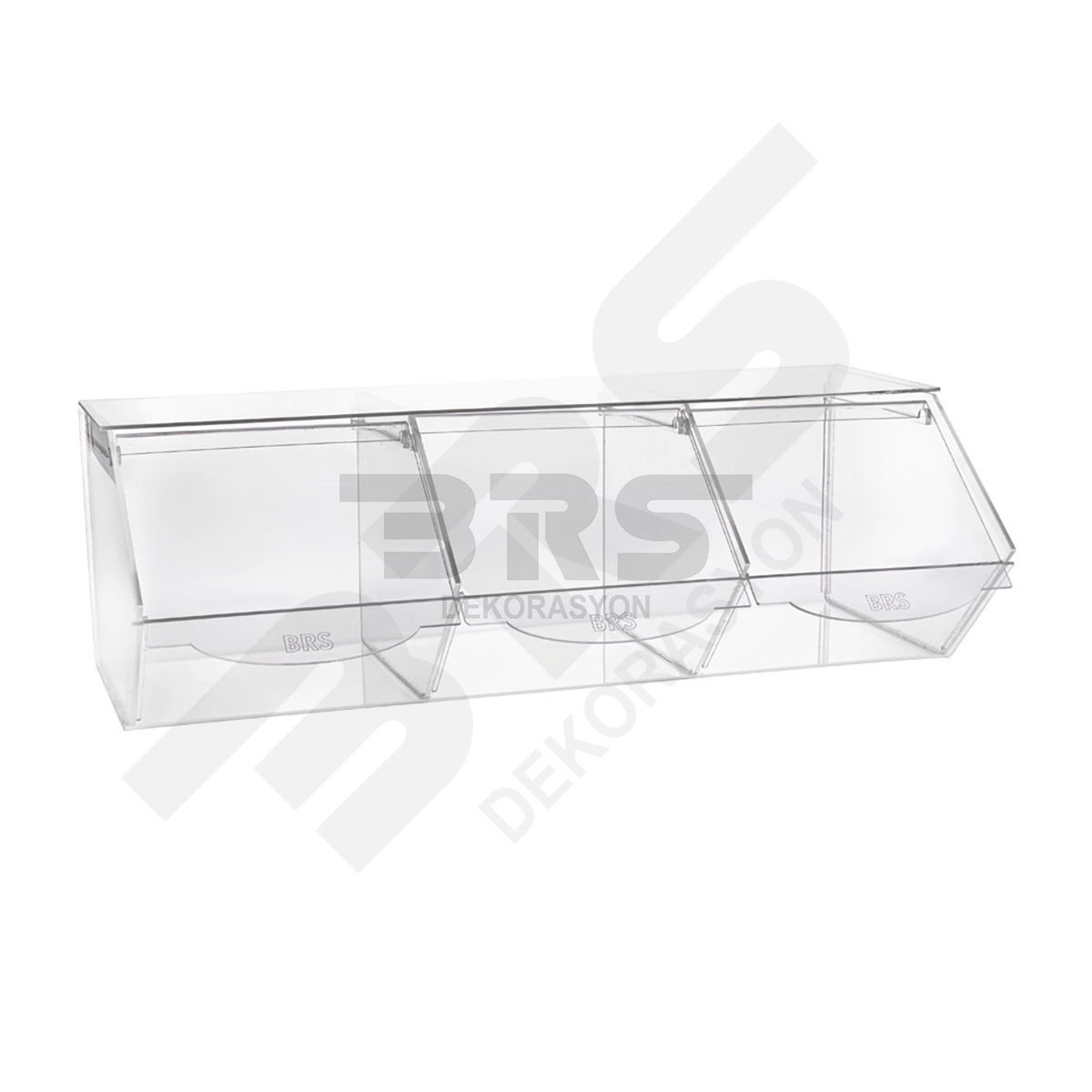 Sürgülü Şeffaf Pleksi Teşhir Kutusu 60x28H20cm