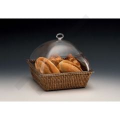 Teşhir Hasır Sepet Şeffaf Kapaklı 29x29h24cm