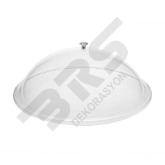 Şeffaf Bombeli Pleksi Yuvarlak Kapak Çap 50cm