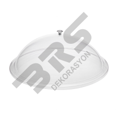 Şeffaf Bombeli Pleksi Yuvarlak Kapak Çap 60 cm