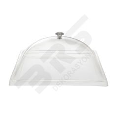 Şeffaf Bombeli Pleksi Kare Kapak 30x30cm