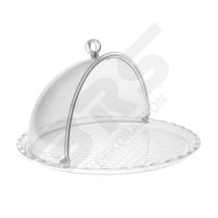 Açılır Kapanır Kapaklı Kırılmaz Teşhir Tepsisi Çap 32.5 cm