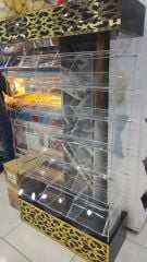 Pleksi Sürgülü Teşhir Baharat ve Draje Şeker Standı 18 Bölmeli