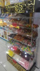 Pleksi Sürgülü Teşhir Baharat ve Draje Şeker Standı 24 Bölmeli