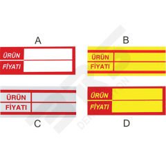 Silinebilir Raf Etiketi (100 lü Paket)