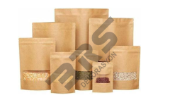Kilitli Pencereli Kağıt Kuruyemiş Baharat Kahve Ambalajı 25x34 1000/1250gr Kapasiteli